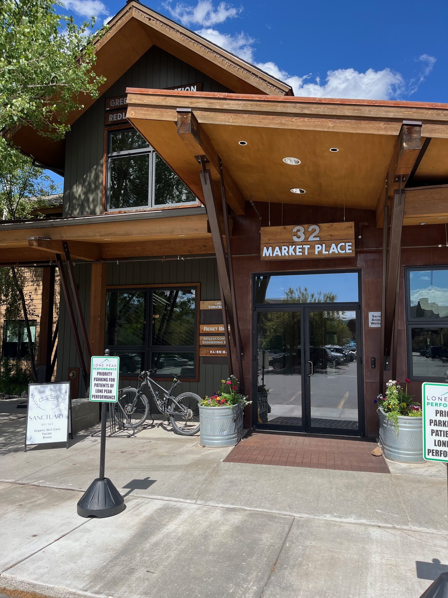 Entrance to Sanctuary Big Sky Day Spa